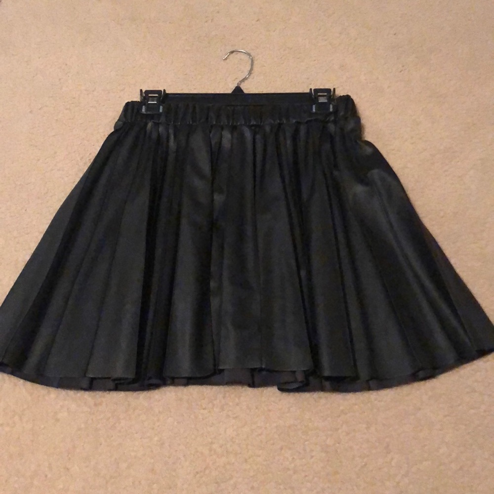 Faux leather skirt